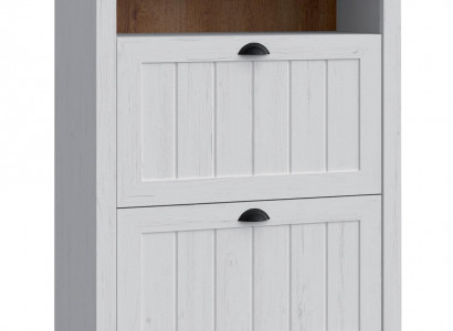 Shoe cabinet 2 compartments white - shoe rack shoe stand shoes hallway shelves country house